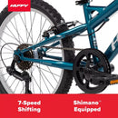 HUFFY HIGHLAND MOUNTAIN BIKE - 20" WHEELS - 7 SPEEDS - EMERALD GLOSS - Like New