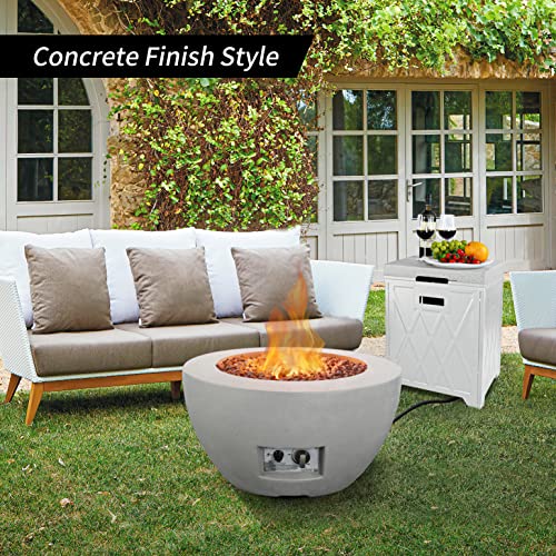 Kante 25" Propane Fire Table with Assemblable Tank Cover A-B01-81904-SW01 - Gray - Like New