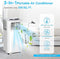 Doko World Portable Air Conditioners 8500 BTU 350 Sq.Ft NO WINDOW KIT - White Like New