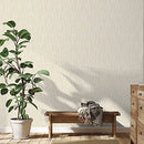Tempaper White Clay Block Print Leaves Removable Peel and Stick Wallpaper - Brand New