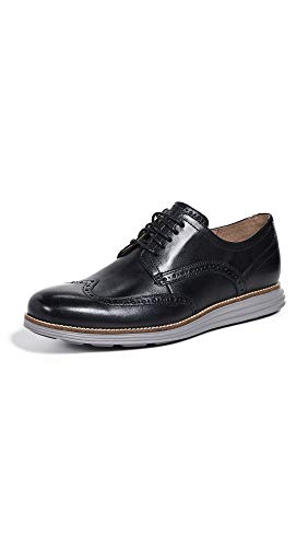 C26470 Cole Haan Men's Original Grand Shortwing Oxford Black Leather/Ironstone - Like New