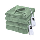 Sage Green Color Sunbeam Royal Ultra Fleece Heated Electric Blanket - Like New