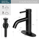 SOKA BATHROOM SINK FAUCET SINGLE HANDLE STAINLESS STEEL SK16002PA - BLACK - Like New