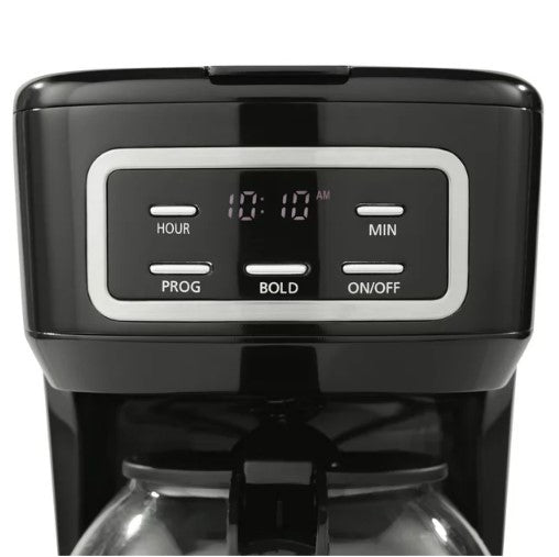 Mainstays 12-Cup Programmable Coffee Maker, 1.8 Liter Capacity - BLACK Like New