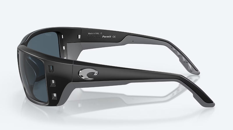 COSTA Unisex Permit Low Bridge Polarized Sunglasses - GRAY POLARIZED/MATTE BLACK Like New