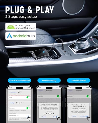 Jemluse Android Auto Wireless Adapter Factory Wired Android - Scratch & Dent