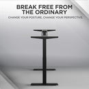 UNCAGED ERGONOMICS Rise Up Standing Desk Legs Dual Motor Frame RUBBER - BLACK - Like New
