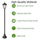 EYROSA 66" METAL SOLAR LAMP POST LIGHT 50 LUMENS 2 PACK SOLAR A03W - BLACK - Like New