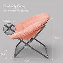 URBAN SHOP PINK MONGOLIAN FOLDING SAUCER CHAIR K656241 - PINK - Like New
