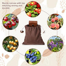 XLIUAX FORAGING BAG WAXED CANVAS POUCH FORAGING POUCH STORAGING - BROWN - Like New