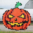 Ingersoll Fence Pixel Decoration Kit Halloween Pumpkin 7'x6', B07XVKR38C -NEW - Brand New