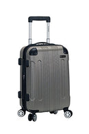 ROCKLAND LONDON HARDSIDE EXPANDABLE LUGGAGE CARRY-ON 20-INCH - SILVER - Like New