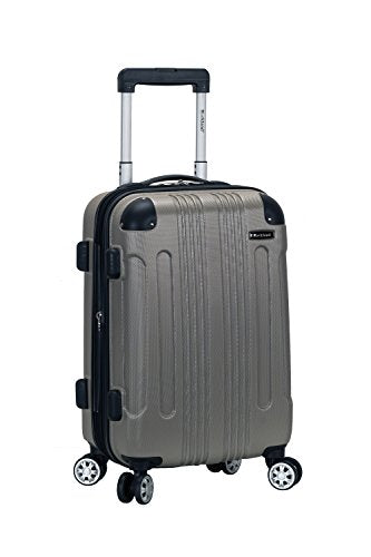 ROCKLAND LONDON HARDSIDE EXPANDABLE LUGGAGE CARRY-ON 20-INCH - SILVER - Like New