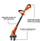 BLACK+DECKER Cordless Electric Cultivator TOOL ONLY - Orange - Like New