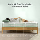 ZINUS 10 INCH GREEN TEA LUXE MEMORY FOAM MATTRESS QUEEN PRESSURE RELIEVING - Brand New