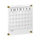 Martha Stewart Grayson Acrylic Dry Erase Wall Calendar 14" Square - Like New