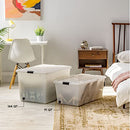 IRIS USA 5Pack 68qt/17gal Clear View Plastic Storage Bin with Lid - NEW - Brand New