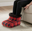 Shavel Home Products Micro Flannel Heated Foot Warmer, Buffalo Check Red - Like New