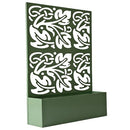 OAKLAND LIVING 6 FT. X 4 FT. GREEN FREESTANDING METAL PRIVACY - GREEN-FB-LEAF - Brand New