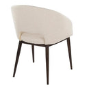 LumiSource Renee Chair, Upholstered, Contemporary, Cream Noise, Copper Metal - Brand New