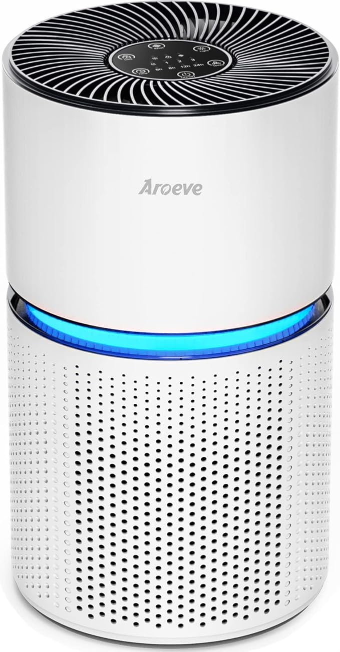 AROEVE Air Purifiers Coverage Up to 1095 Sq.Ft Air Cleaner MK03 - White Like New