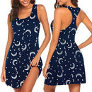 AVIDLOVE SLEEPWEAR TANK NIGHTGOWN CHEMISE MOON PRINT - LARGE - Like New