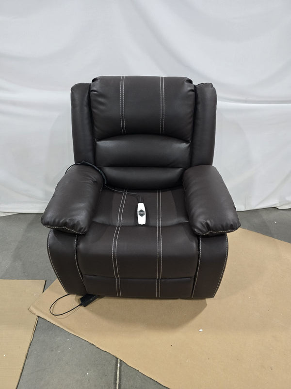 GENERIC POWER LIFT RECLINER CHAIR - BROWN - Like New