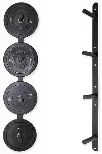 FITVIDS WEIGHT PLATE STORAGE RACK WEIGHT PLATE HOLDER WALL MOUNTED BUMPER PLATE - Like New