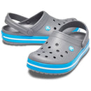CROCS UNISEX ADULT CROCBAND CLOG - SIZE: MEN 9 WOMEN 11 - CHARCOAL/OCEAN - Brand New