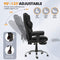 HOMREST 6-POINT MASSAGE OFFICE CHAIR HEAT ADJUSTABLE EXECUTIVE CHAIRS - BLACK - Like New