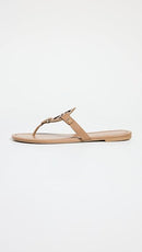 90582 Tory Burch Women's Miller Sandals Almond Flour Tan Size 9 Like New