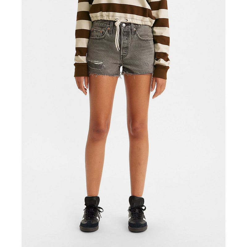 WOMEN'S LEVI'S 501 JEAN SHORTS ABOVE IT - SIZE 30 - GRAY - Brand New