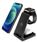 SHARE SUNSHINE WIRELESS CHARGER STAND DOCK 3 IN 1 FAST QI - BLACK - Like New