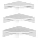 Alsonerbay White Corner Shelf Wall Mount, Set of 3 Floating Shelves for Storage - Like New