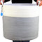 Casaphoria MB2021004 Woven Cotton Rope Basket with Handle, Light Gray - Like New