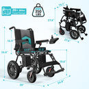 COOLHUT 20+ MILES LONG-RANGE (350LBS) LIGHTWEIGHT ELECTRIC WHEELCHAIR - BLUE - Like New