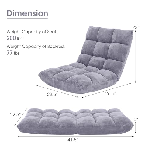 GORELAX MEMORY FOAM FLOOR CHAIR 14-POISTION ADJUSTABLE GAMING CHAIR RECLINER - Like New