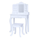 Fantasy Fields Little Princess Anna Vanity Set Mirror Drawer Stool - White - Brand New