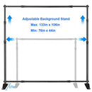 ShowMaven Backdrop Stand Heavy Duty Banner Stand Adjustable B07YLG5JH2 - Gray - Like New