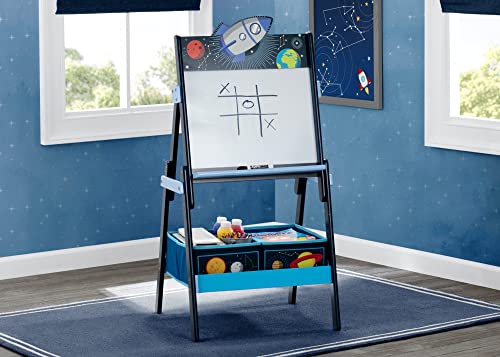 DELTA CHILDREN MYSIZE KIDS DOUBLE-SIDED STORAGE EASEL - SPACE ADVENTURES SPACE - Like New