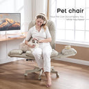 AMSEATEC CRISS CROSS OFFICE CHAIR WITH WHEELS 400 LB - CREAM - Like New