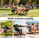 ADSMART PORTABLE CAMPING CHAIR LIGHTWEIGHT FOLDING FOR CAMPING MEDIUM - BLACK - Like New