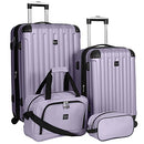 Travelers Club Midtown Hardside 4-Piece Luggage Travel Set - Lilac - Like New