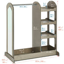 ECR4KIDS Dress Up Center Mirror Costume Organizer Grey Wash ELR-3039-GW - Like New