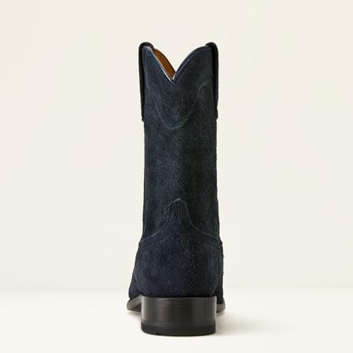 ARIAT MEN YELLOWSTONE MIDNIGHT RANCHER WESTERN BOOT SIZE 11 OILED NAVY ROUGHOUT - Like New