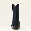 ARIAT YELLOWSTONE MIDNIGHT RANCHER WESTERN BOOT M10 WIDE OILED NAVY ROUGHOUT - Like New