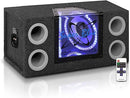 Pyramid 1000W Dual Bandpass Speaker System Car Audio Subwoofer BNPS102 - BLACK - Like New