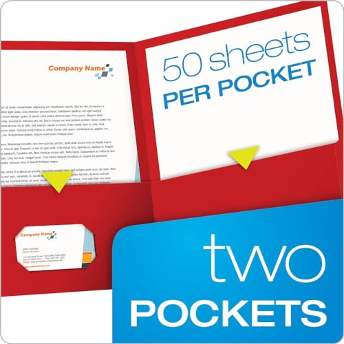 OXFORD TWIN-POCKET FOLDERS TEXTURED PAPER LETTER SIZE HOLDS 100 SHEETS BOX 25 - Brand New