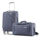 Samsontie Ascentra Softside Luggage 2 Piece Set Duffel/19 inch Carry on - Slate - Brand New