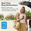 KIDDE SMART SMOKE AND CARBON MONOXIDE DETECTOR RING APP 30CUAR - WHITE - Like New
